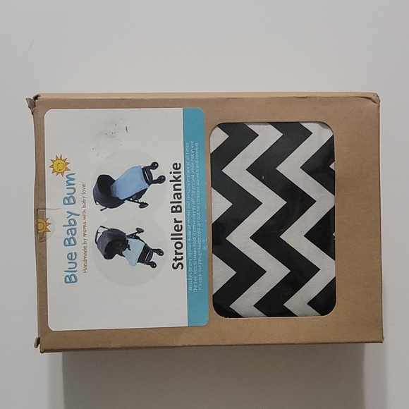 Blue Baby Bum Chevron Stroller Blankie - Picture 4 of 4